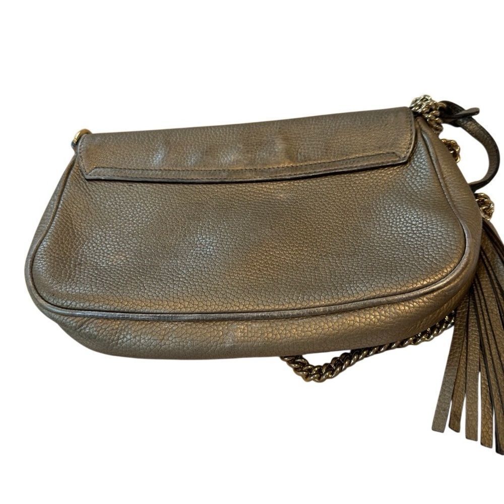 Gucci Gold SoHo Crossbody Bag with Chain Strap and Tassel - Picture 4 of 13